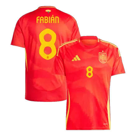 Spain FABIÁN #8 Home Jersey EURO 2024 - gojersey