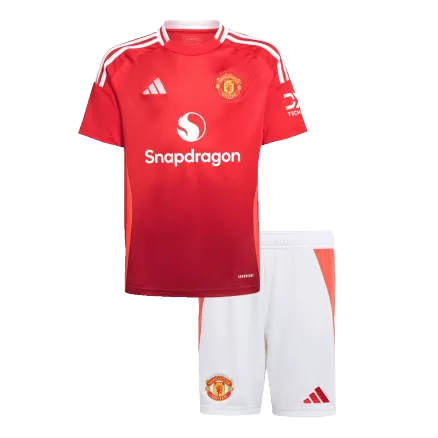 Manchester United Home Jersey Kit 2024/25 Kids(Jersey+Shorts) - gojersey