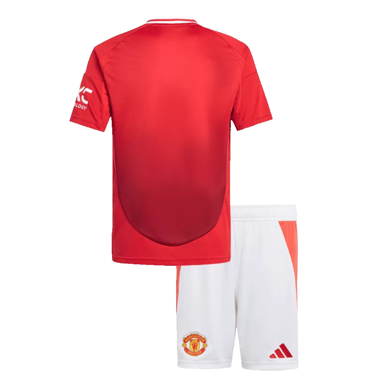 Manchester United Home Jersey Kit 2024/25 Kids(Jersey+Shorts) - gojersey