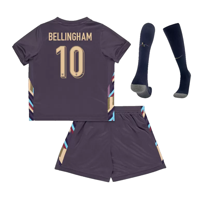 England BELLINGHAM #10 Away Jersey Kit EURO 2024 Kids(Jersey+Shorts+Socks) - gojersey