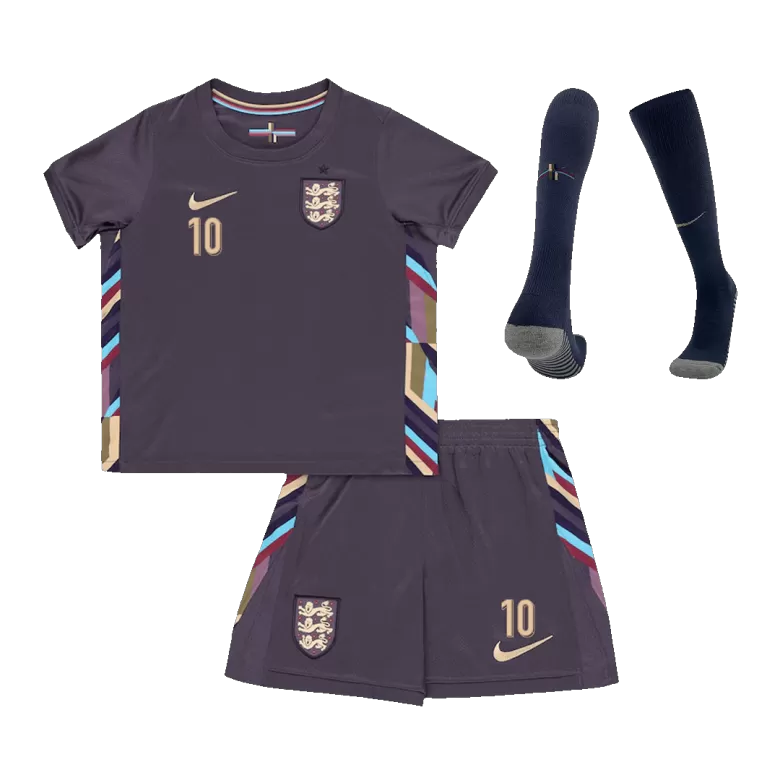 England BELLINGHAM #10 Away Jersey Kit EURO 2024 Kids(Jersey+Shorts+Socks) - gojersey