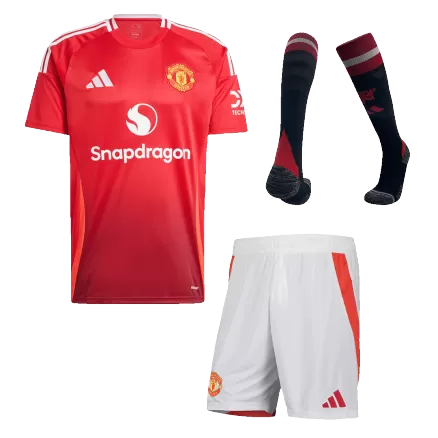 Manchester United Home Jersey Kit 2024/25 (Jersey+Shorts+Socks) - gojersey