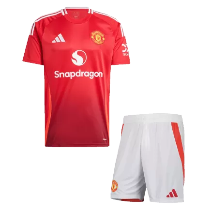 Manchester United Home Jersey Kit 2024/25 (Jersey+Shorts) - gojersey