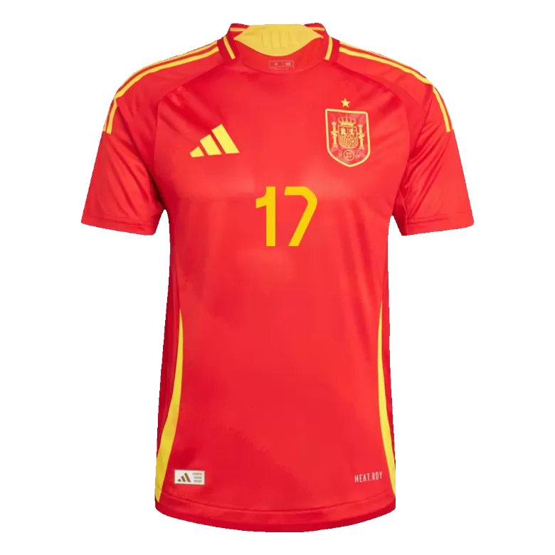 Spain WILLIAMS JR. #17 Home Jersey Authentic EURO 2024 - gojersey