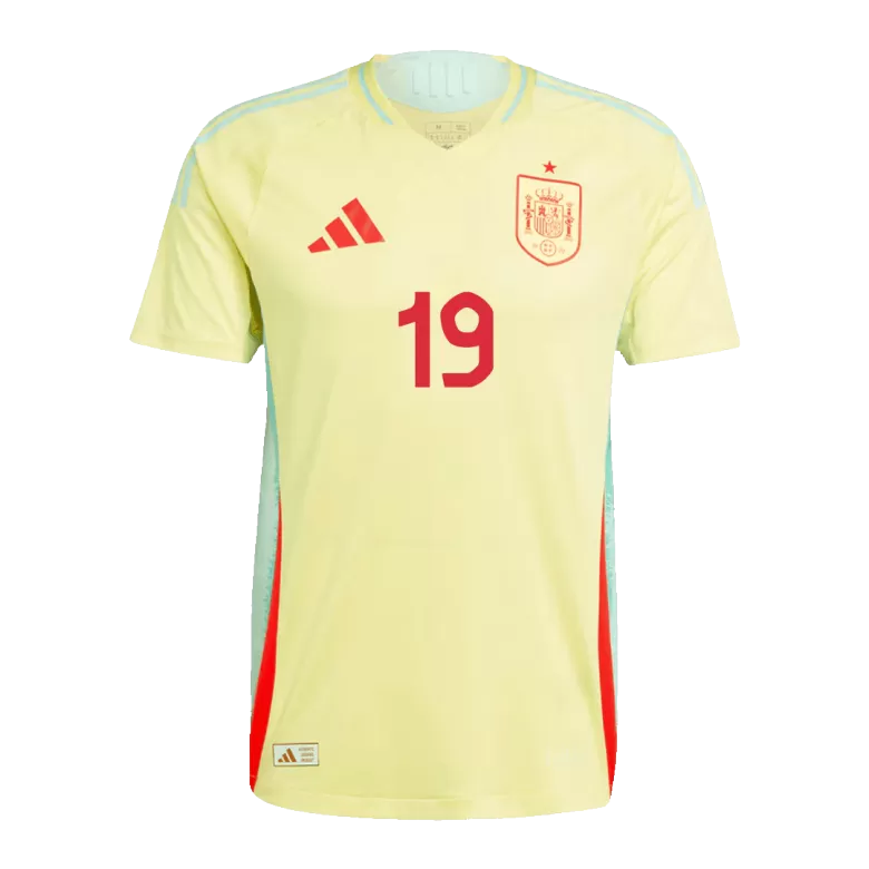 Spain LAMINE YAMAL #19 Away Jersey Authentic EURO 2024 - gojersey