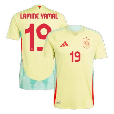 Spain LAMINE YAMAL #19 Away Jersey Authentic EURO 2024 - gojersey