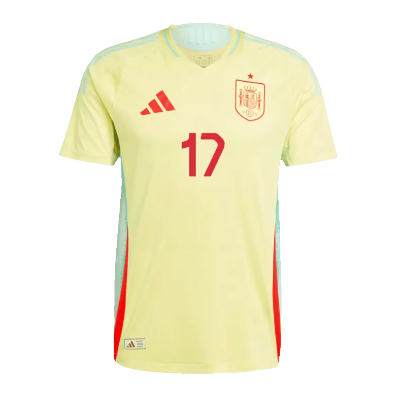 Spain WILLIAMS JR. #17 Away Jersey Authentic EURO 2024 - gojersey