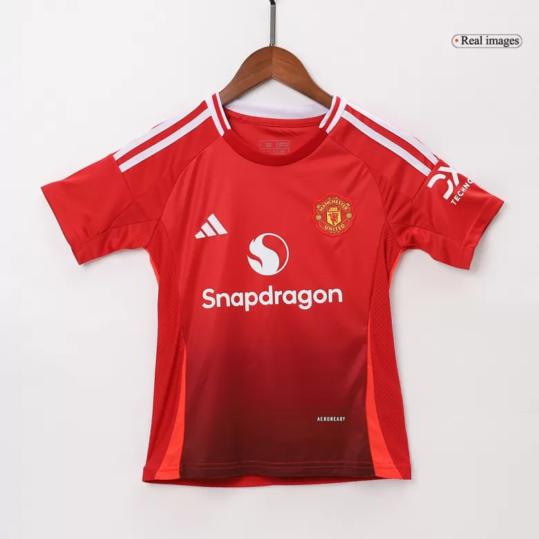 Manchester United Home Jersey Kit 2024/25 Kids(Jersey+Shorts) - gojersey