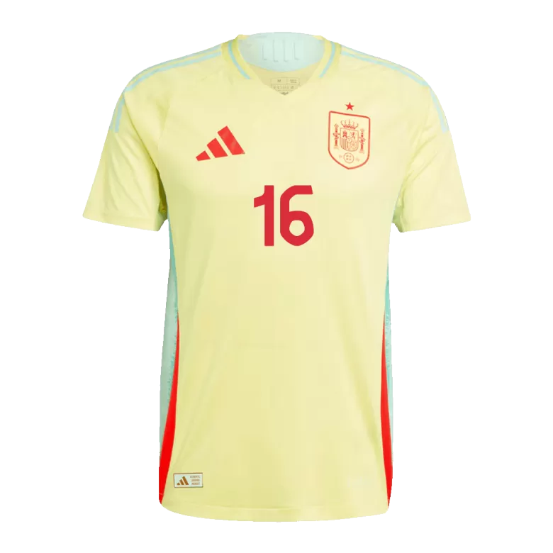 Spain RODRIGO #16 Away Jersey Authentic EURO 2024 - gojersey