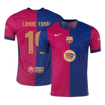 Barcelona LAMINE YAMAL #19 Home Jersey Authentic 2024/25 - UCL Spotify Logo Without Text - gojersey