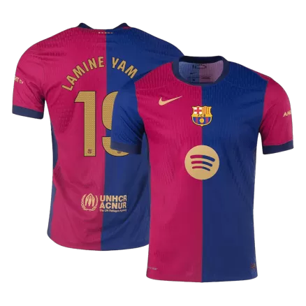 Barcelona LAMINE YAMAL #19 Home Jersey Authentic 2024/25 Spotify Logo Without Text - gojersey