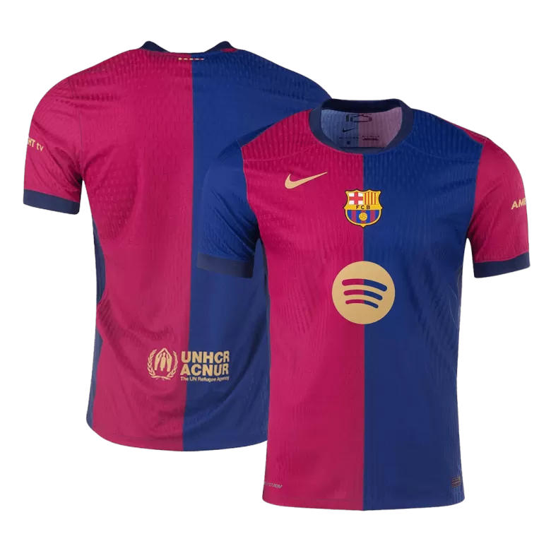 Barcelona Home Jersey Authentic 2024/25 Spotify Logo Without Text - gojersey