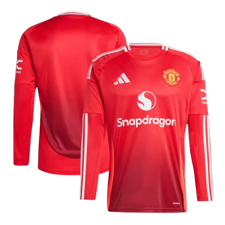 Manchester United Long Sleeve Home Jersey 2024/25 - gojersey