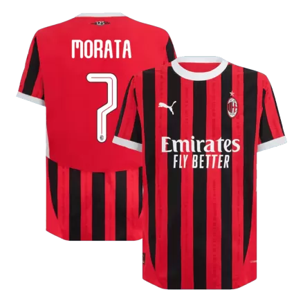 AC Milan MORATA #7 Home Jersey Authentic 2024/25 - UCL Edition - gojersey