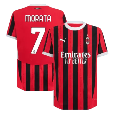 AC Milan MORATA #7 Home Jersey Authentic 2024/25 - gojersey