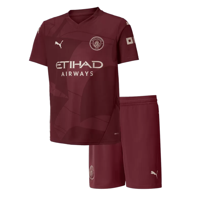 Manchester City Third Away Jersey Kit 2024/25 Kids(Jersey+Shorts) - gojersey