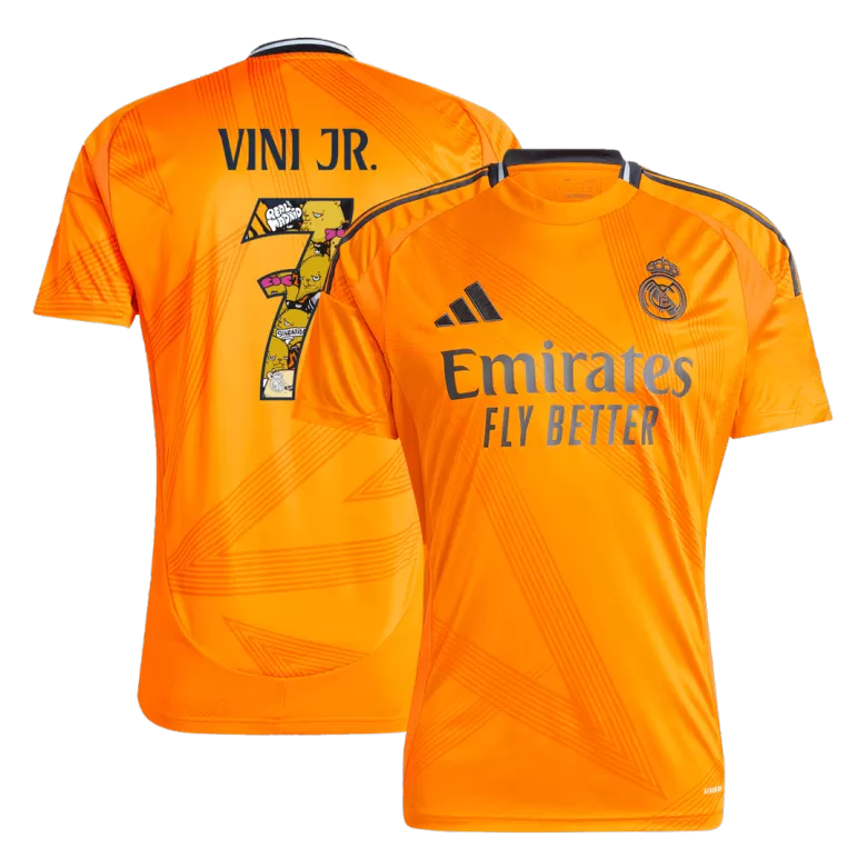 Real Madrid VINI JR. #7 Away Jersey 2024/25 - Bear Champ Font - gojersey