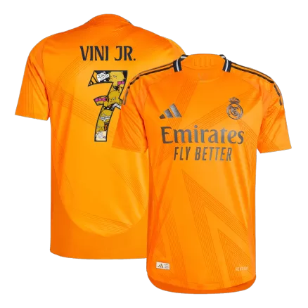 Real Madrid VINI JR. #7 Away Jersey Authentic 2024/25 - Bear Champ Font - gojersey