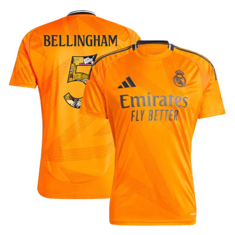 Real Madrid BELLINGHAM #5 Away Jersey 2024/25  - Bear Champ Font - gojersey