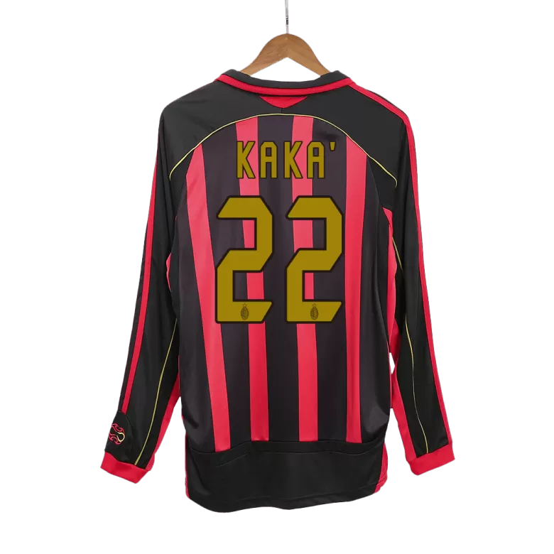 AC Milan KAKA' #22 Home Jersey Retro 2006/07 - Long Sleeve - gojersey