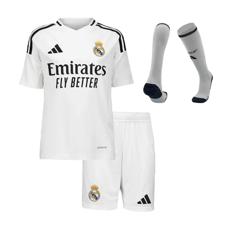 Real Madrid Home Jersey Kit 2024/25 Kids(Jersey+Shorts+Socks) - gojersey