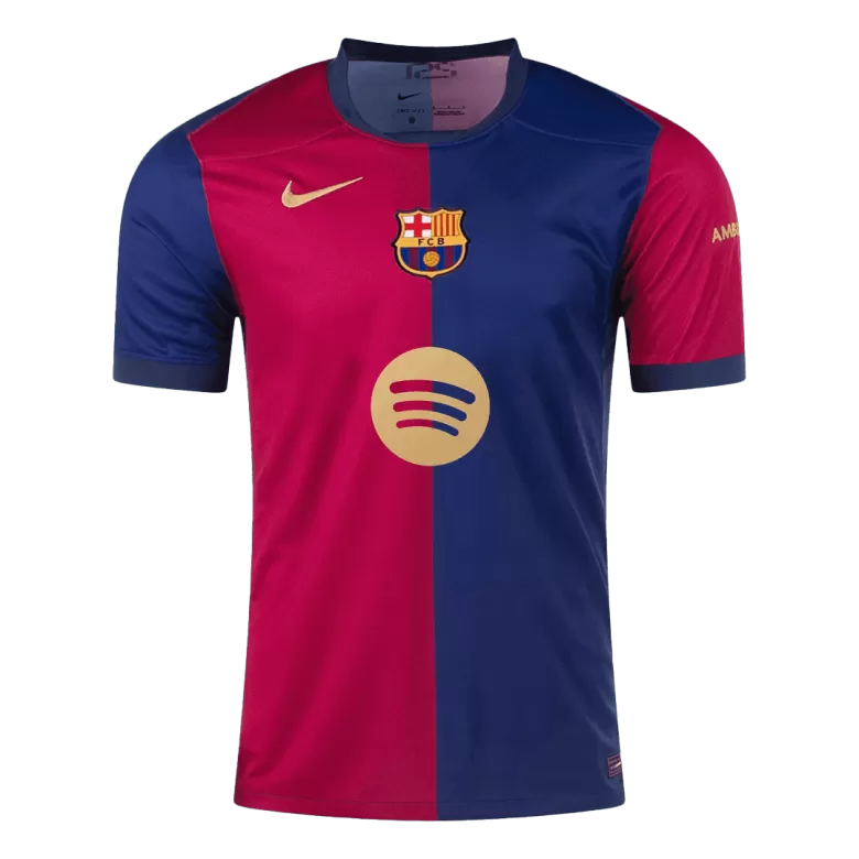 Barcelona LAMINE YAMAL #19 Home Jersey 2024/25 - Spotify Logo Without Text - gojersey