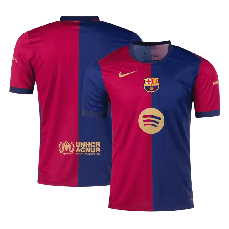 Barcelona Home Jersey 2024/25-Spotify Logo Without Text - gojersey