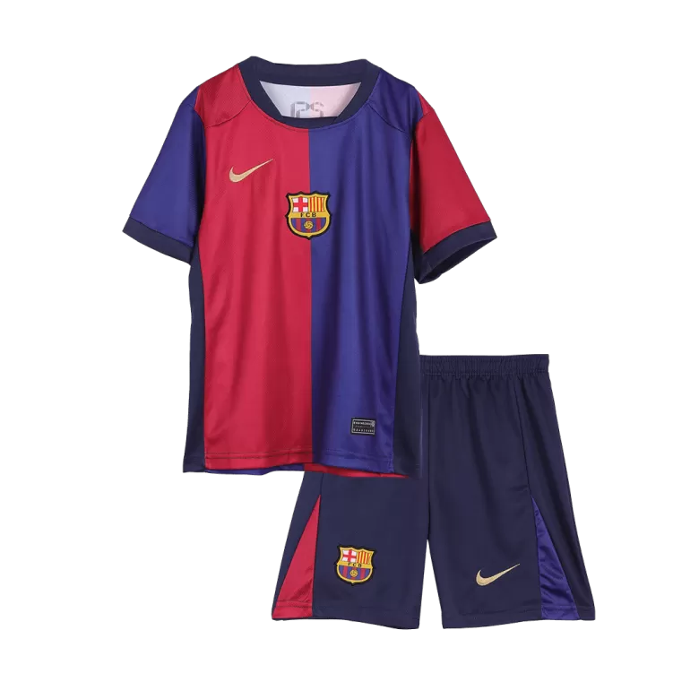 Barcelona Home Jersey Kit 2024/25 Kids(Jersey+Shorts) Spotify Logo Without Text - gojersey