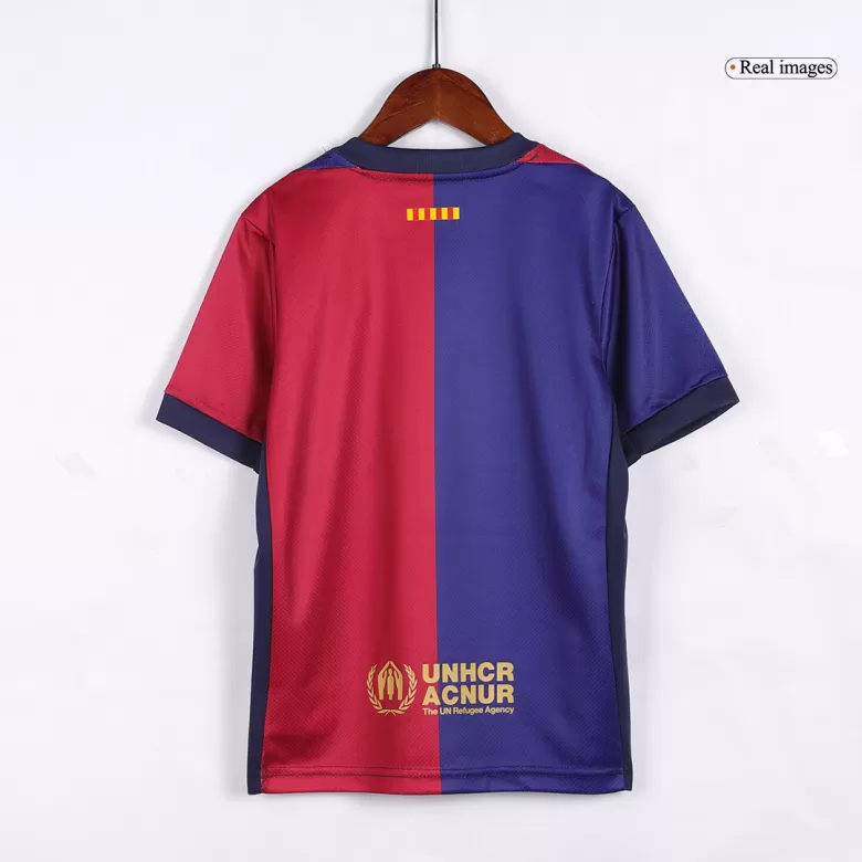 Barcelona Home Jersey Kit 2024/25 Kids(Jersey+Shorts) Spotify Logo Without Text - gojersey