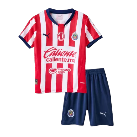 Chivas Home Soccer Jersey Kit 2024/25 Kids(Jersey+Shorts) - gojersey