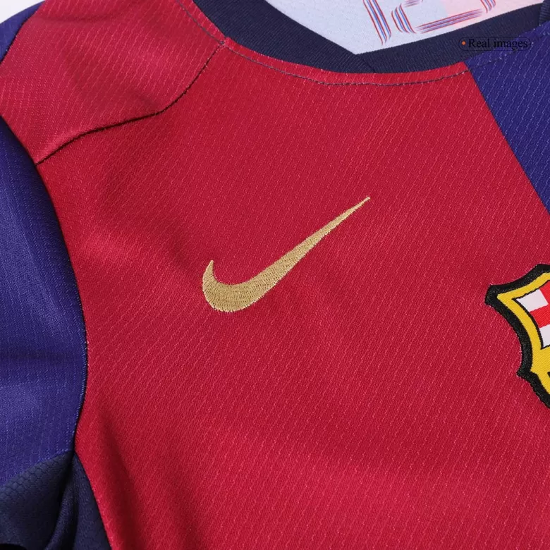 Barcelona Home Jersey Kit 2024/25 Kids(Jersey+Shorts) Spotify Logo Without Text - gojersey