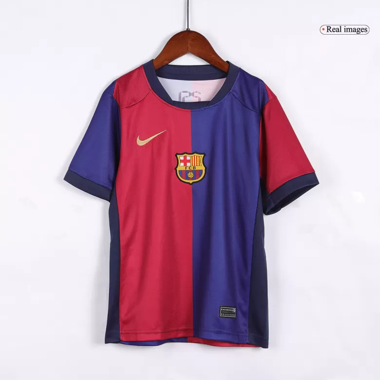 Barcelona Home Jersey Kit 2024/25 Kids(Jersey+Shorts) Spotify Logo Without Text - gojersey