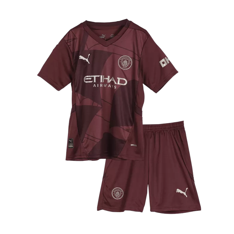 Manchester City Third Away Jersey Kit 2024/25 Kids(Jersey+Shorts) - gojersey