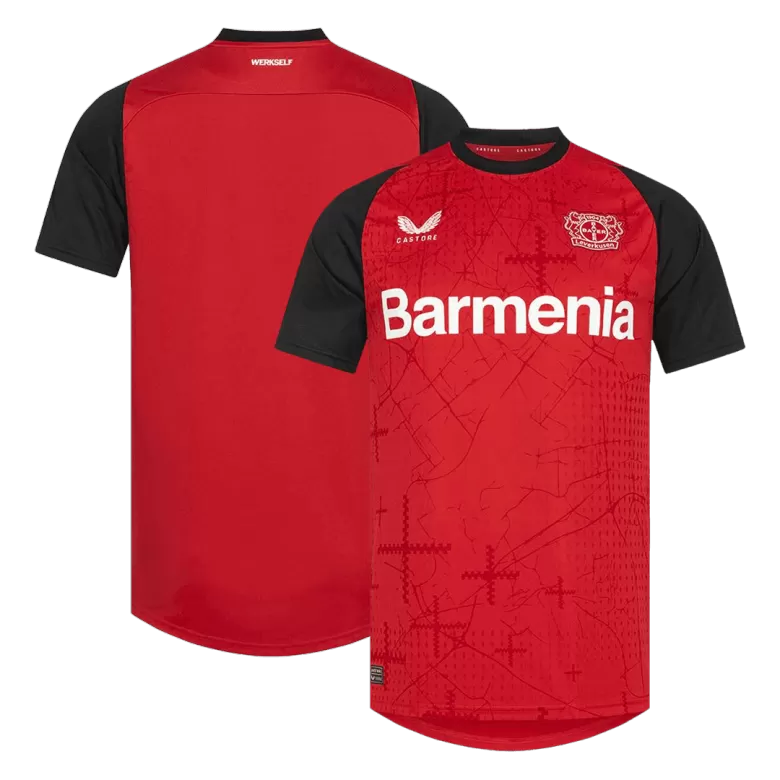 Bayer 04 Leverkusen Home Soccer Jersey 2024/25 - gojersey