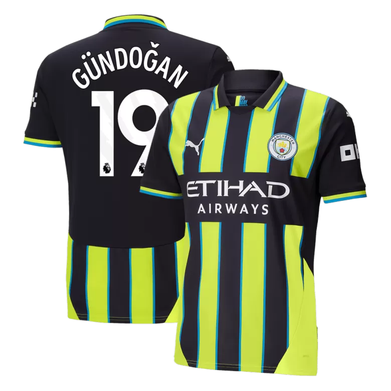 Manchester City GÜNDOĞAN #19 Away Soccer Jersey 2024/25 - gojersey