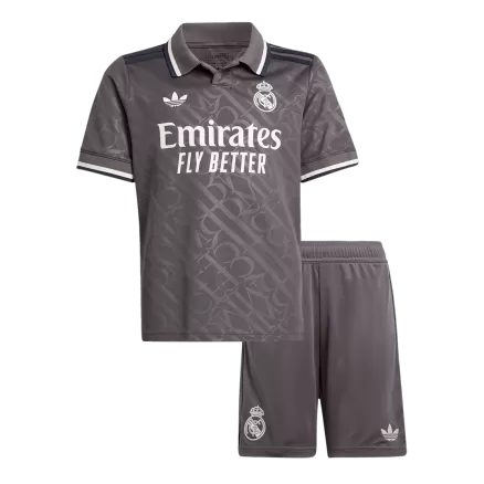 Real Madrid Third Away Soccer Jersey Kit 2024/25 Kids(Jersey+Shorts) - gojersey