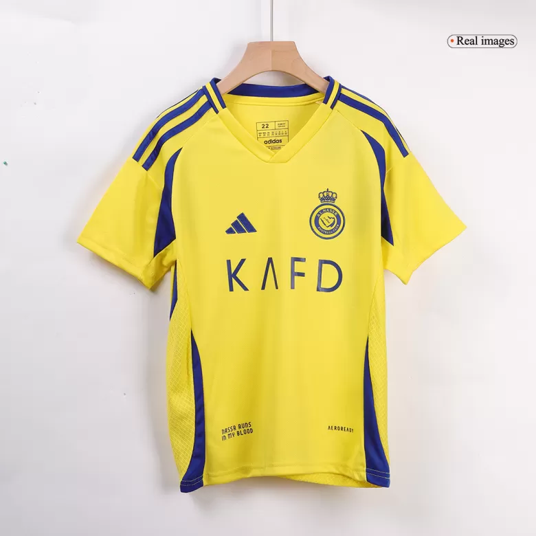 Al Nassr RONALDO #7 Home Soccer Jersey Kit 2024/25 Kids(Jersey+Shorts+Socks) - gojersey