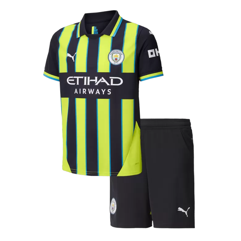 Manchester City Away Soccer Jersey Kit 2024/25 Kids(Jersey+Shorts) - gojersey