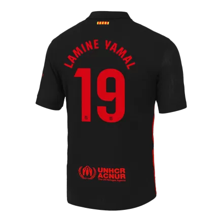 Barcelona LAMINE YAMAL #19 Away Soccer Jersey Authentic 2024/25 - Spotify Logo Without Text - gojersey