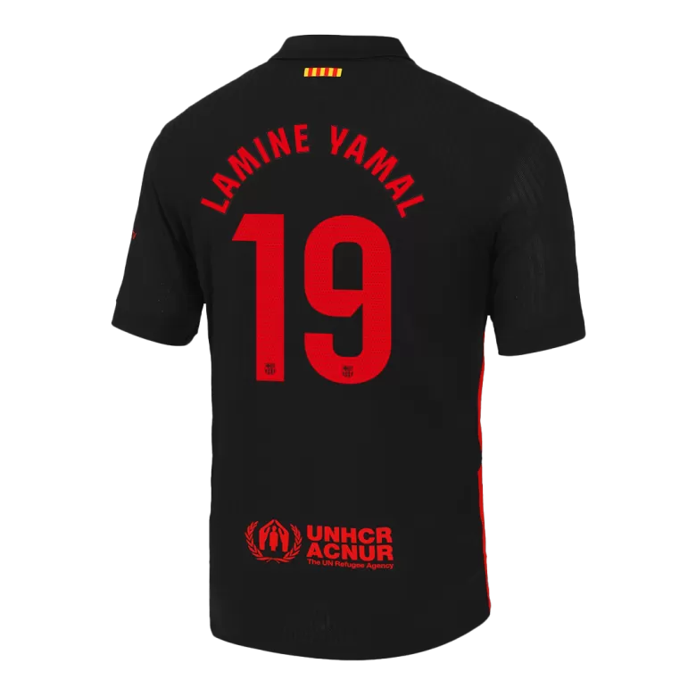 Barcelona LAMINE YAMAL #19 Away Soccer Jersey Authentic 2024/25 - Spotify Logo Without Text - gojersey