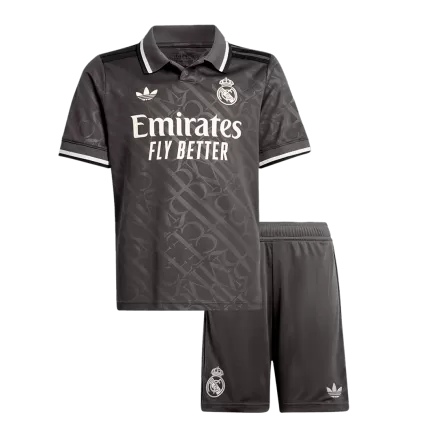 Real Madrid Third Away Soccer Jersey Kit 2024/25 Kids(Jersey+Shorts) - gojersey