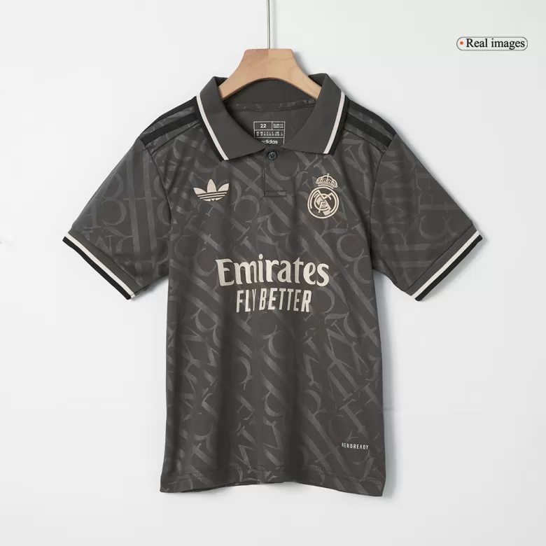 Real Madrid Third Away Soccer Jersey Kit 2024/25 Kids(Jersey+Shorts+Socks) - gojersey