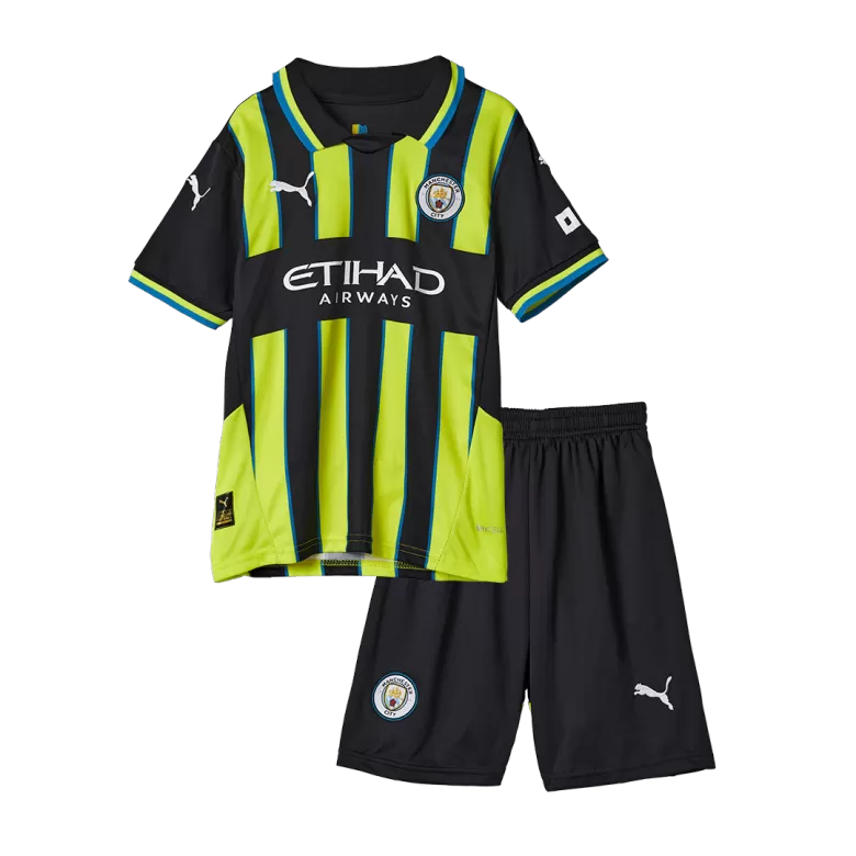 Manchester City Away Soccer Jersey Kit 2024/25 Kids(Jersey+Shorts) - gojersey