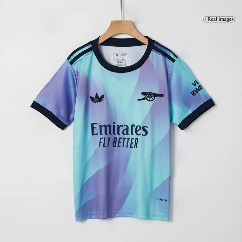 Arsenal Third Away Soccer Jersey Kit 2024/25 Kids(Jersey+Shorts) - gojersey