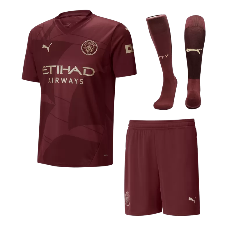 Manchester City Third Away Soccer Jersey Kit 2024/25 (Jersey+Shorts+Socks) - gojersey