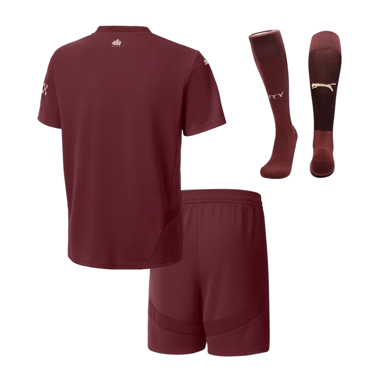 Manchester City Third Away Soccer Jersey Kit 2024/25 Kids(Jersey+Shorts+Socks) - gojersey