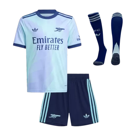 Arsenal Third Away Soccer Jersey Kit 2024/25 Kids(Jersey+Shorts+Socks) - gojersey