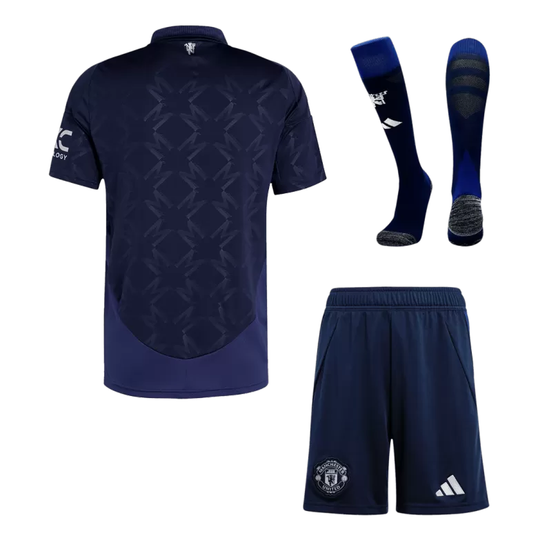 Manchester United Away Soccer Jersey Kit 2024/25 (Jersey+Shorts+Socks) - gojersey