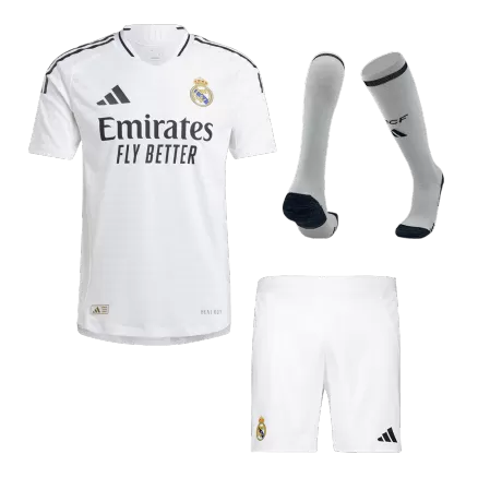 Real Madrid Home Soccer Jersey Kit Authentic 2024/25 (Jersey+Shorts+Socks) - gojersey