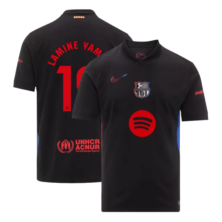 Barcelona LAMINE YAMAL #19 Away Soccer Jersey 2024/25 - Spotify Logo Without Text - gojersey